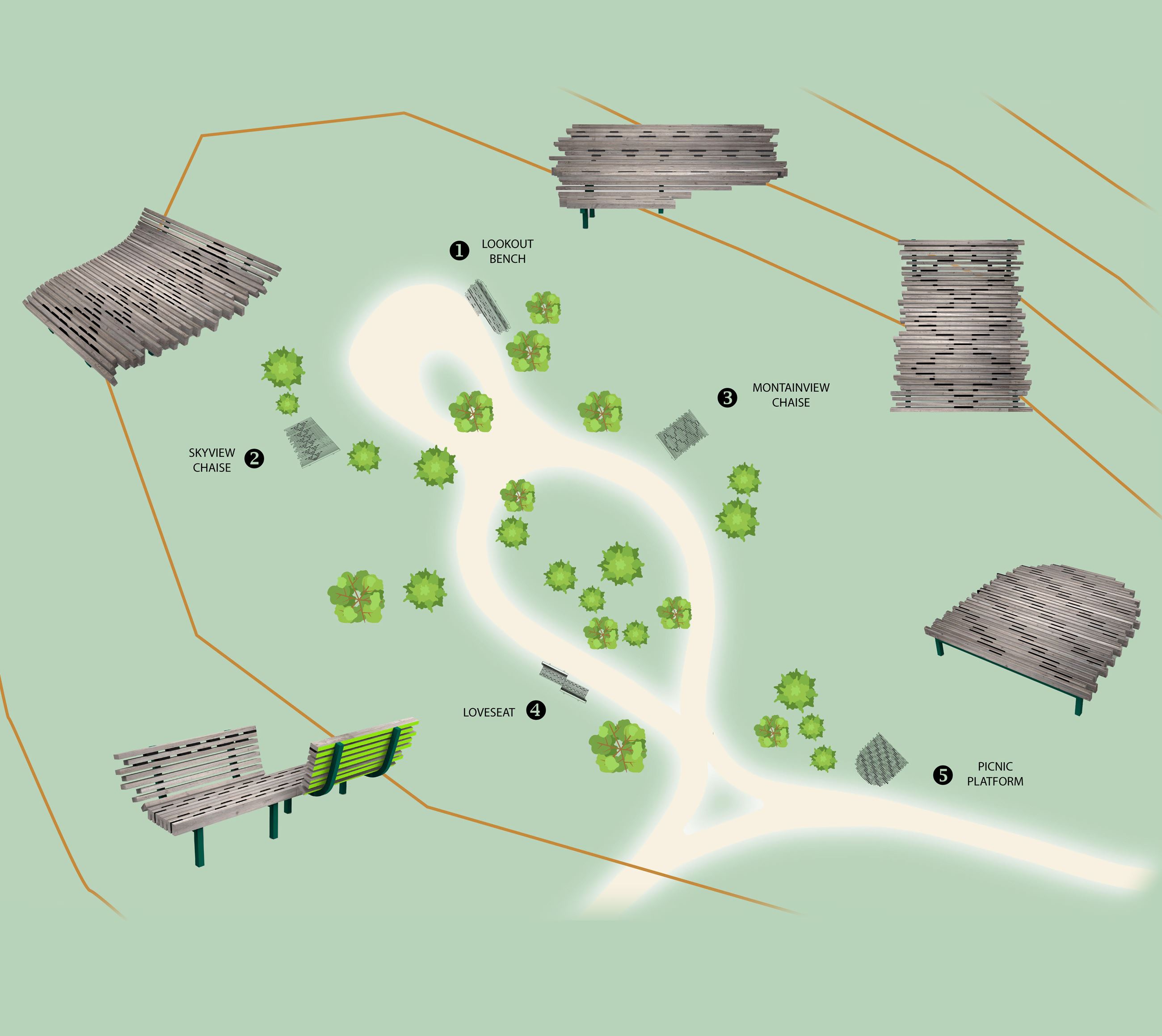 Johanna Grawunder Proposal for Fitch Mountain Public Art - SummitVariations_04