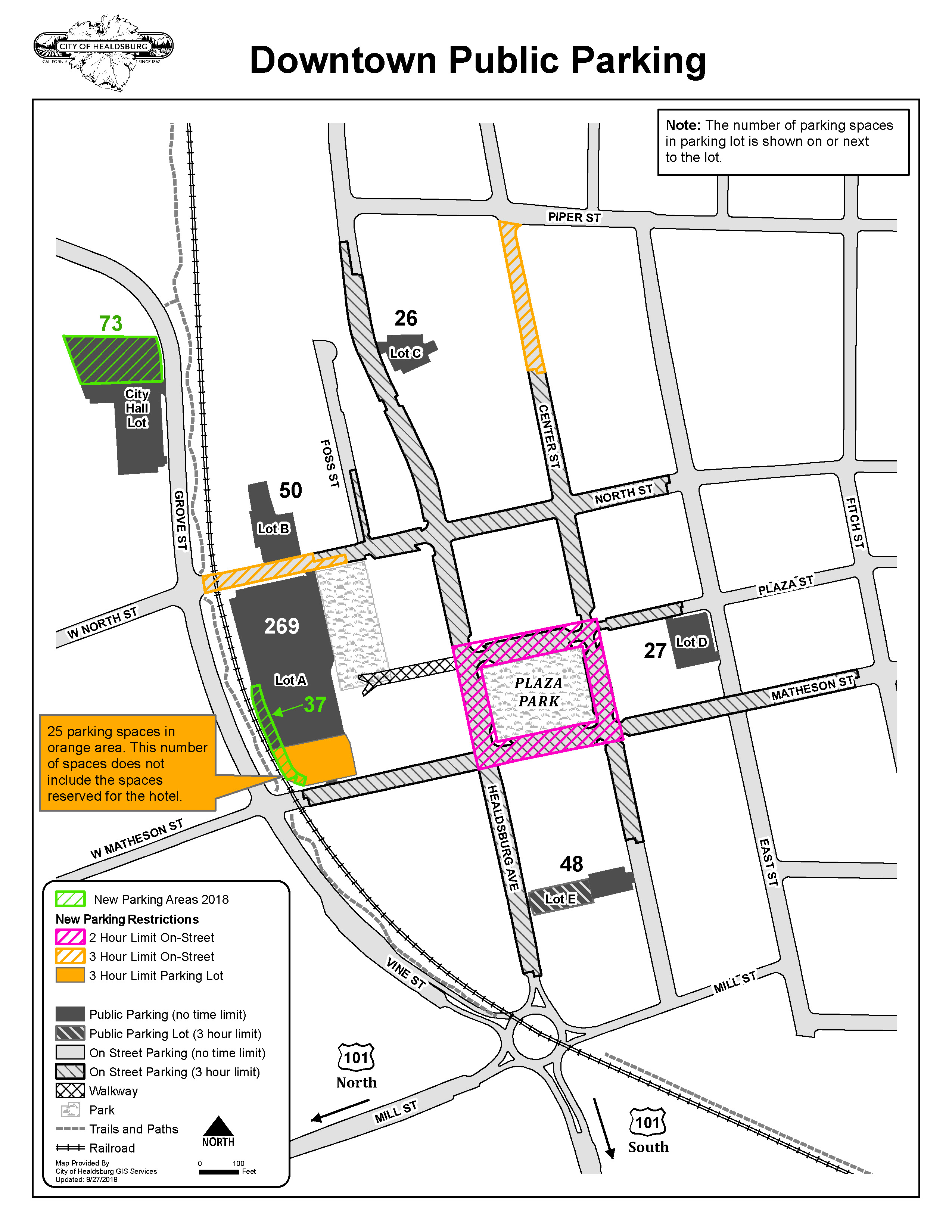 Downtown Map Displaying Parking Zones